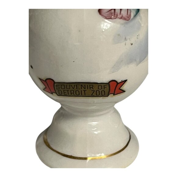 Vintage Detroit Zoo Souvenir Mini Pitcher Vase Made in Japan - Picture 2 of 5